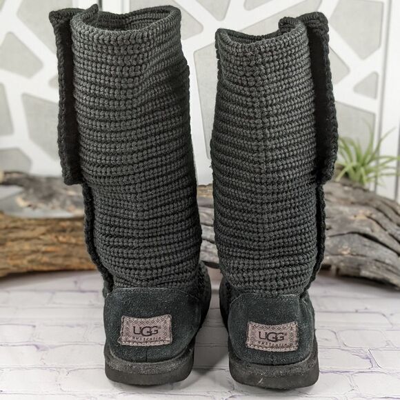 UGG® Classic Cardy Button Detailed Knit Boots - Picture 5 of 11